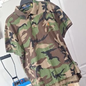 Polo by Ralph Lauren Men's Green Camouflage Polo Shirt